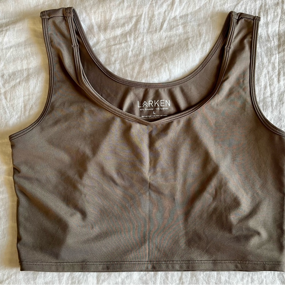 Larken X nursing & hands-free pumping bra, size large (stone)